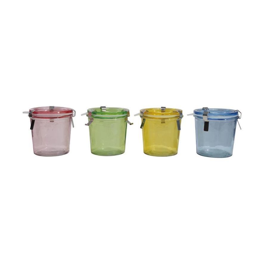 Airtight Glass Jar. 4 Colors