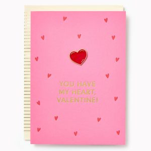 Have My Heart Enamel Pin Valentine's Day Card